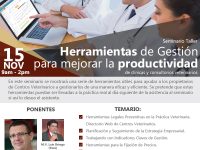Seminario Taller Herramientas de Gestión  para mejorar la productividad de clínicas y consultorios veterinarios